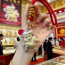 表面含金不含金财神驾到马上发财手机挂件钥匙扣包包挂饰车挂新款新品