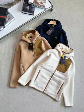 F012819秋冬情侣款加厚绒摇粒绒连帽夹克外套