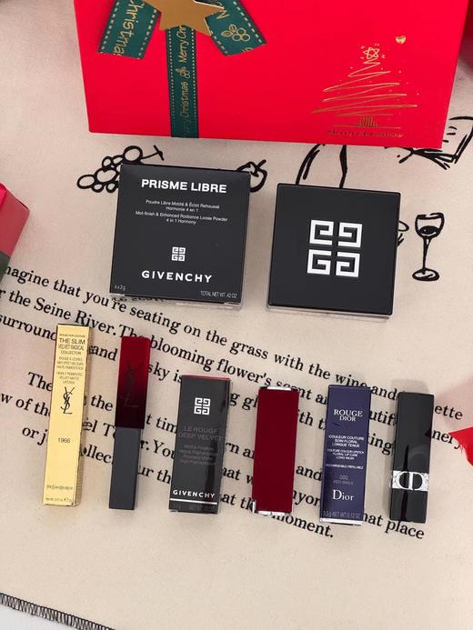 F012828四宫格散粉+红丝绒口红散粉星星四件套 商品图3