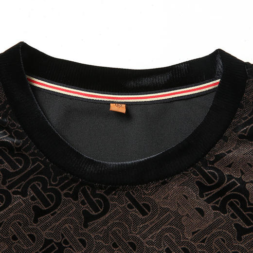 【DWP】大依优型大码男装圆领阳光绒卫衣花纹休闲加肥加大码卫衣上衣 商品图3