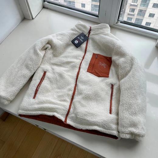 F012823高克重保暖情侣男女同款立领羊羔绒外套 商品图2