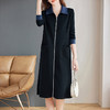 休闲卫衣连衣裙女2025新款春秋季大码女装胖mm中长款翻领长袖裙子 商品缩略图3