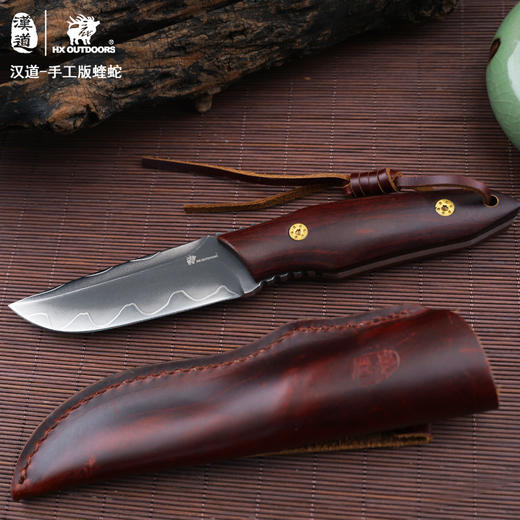 汉道手工版蝰蛇户外战术刀生存刀求生刀具 商品图2