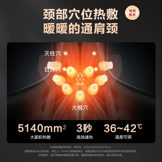 SKG颈椎按摩仪G7系列2代 豪华款  商务蓝/米金色 商品图7