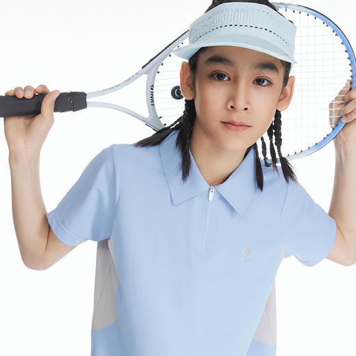 onmygame儿童短袖t恤夏季凉感男女童polo衫轻薄透气运动上衣新款 商品图1