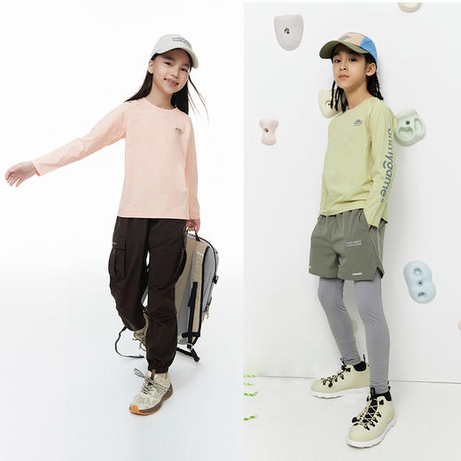 onmygame儿童长袖t恤运动男女童速干衣透气上衣春秋款2024新款 商品图4
