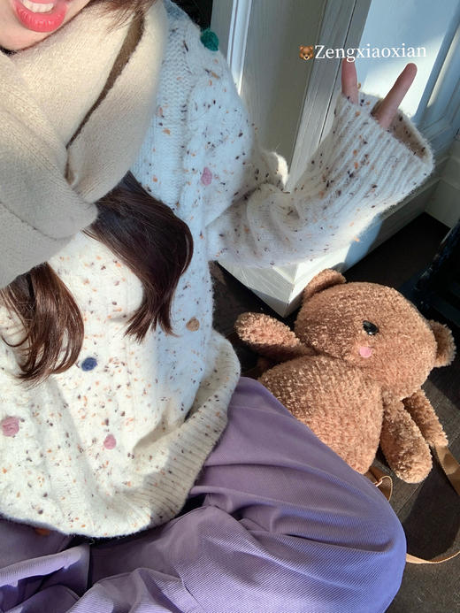 <曾小咸推荐>2.8现货秒杀 ！微信超特价！彩色球球毛衣 日常199.99 立减100 秒杀99.99！！ 紫色休闲裤（不加绒） 秒杀79.99！ 商品图5