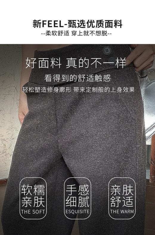 【YW】无忧购春季新款三扣设计感高腰简约阔腿女款西装裤Q-8621（截单3-5天发货) 商品图2