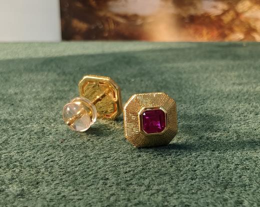 新年好运来   银镀金耳钉  禧悦鎏金  红红火火   运势加旺  （非质量问题  不支持退换货） 商品图5