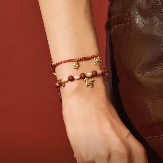 Neverfar 跃马逐光系列跃马逐光红绳本命年编织福运手链 商品图0