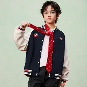 PUMA彪马童装2026春季新款儿童针织便服男童棒球服