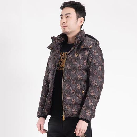 【年货专区】玛路男装MAURO秋冬耐磨抗皱/全身时尚印花可脱帽羽绒服Mk466321 商品图1