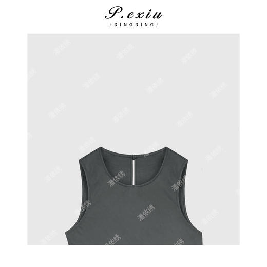 04-3潘依绣丁丁宠粉高级感不规则背心连衣裙Q4851 商品图2