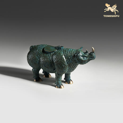 铜师傅 见微系列《青铜犀尊》青铜犀牛摆件 家居装饰工艺品 商品图2