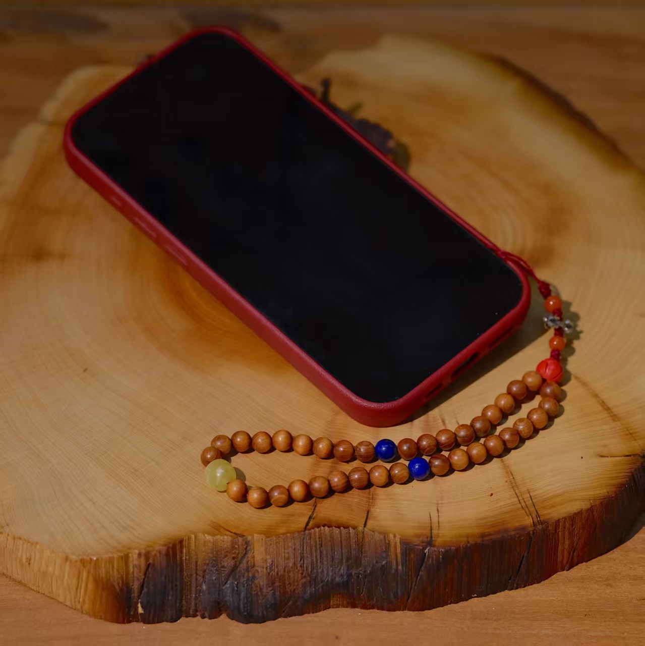 「鉴柏」崖柏守护手机链