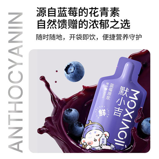 默小吉210ml蓝莓原浆，看手机电脑读书用眼孩子成人喝 商品图2