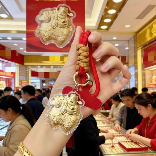 表面含金不含金财神驾到马上发财手机挂件钥匙扣包包挂饰车挂新款新品 商品图4