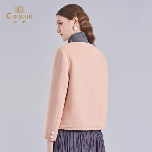 乔万尼新品绵羊毛温婉气质小香风短款毛呢大衣ED4B797 商品图4