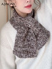 【混色绵羊】阿菁娜春季新款氛围感花纱小围巾混色绵羊毛独一无二纹理自然斑驳渐变复古高级感配饰F30D320016 商品缩略图4
