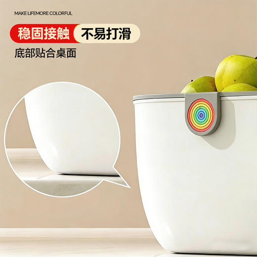 佳帮手双层瓜子零食水果食品收纳盒， 家用果盘沥水盘，懒人专用收纳篮， 彩虹挂耳收纳篮，双层加厚设计 商品图1