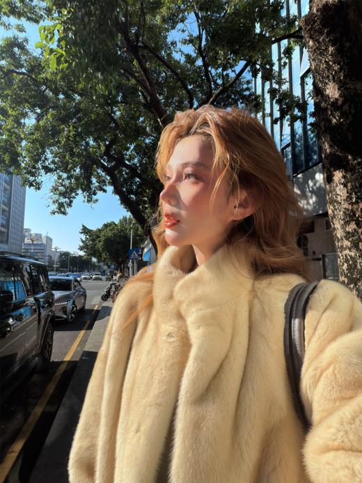 PP41-奶油金棕紫貂皮草大衣好温柔~（JJ） 商品图1