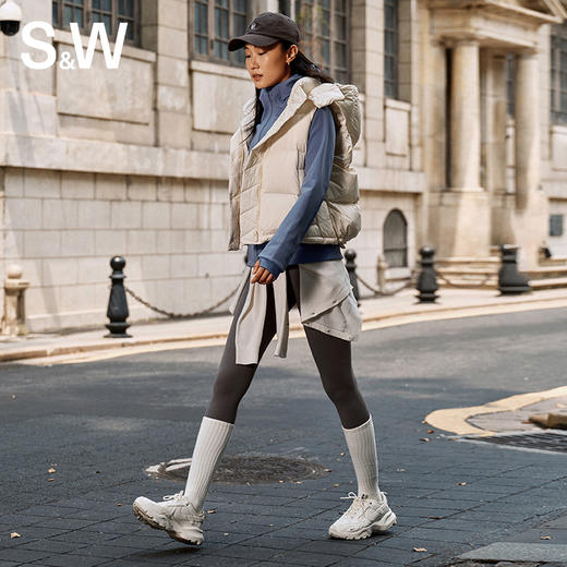 【sw速惟】短款运动羽绒服女士无袖保暖白鸭绒1517 商品图2