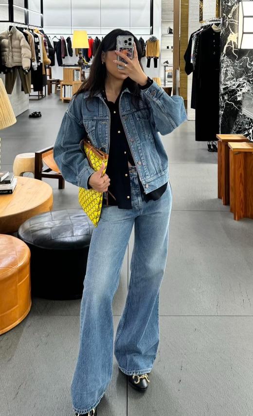 女款直筒牛仔裤长裤la008 商品图3