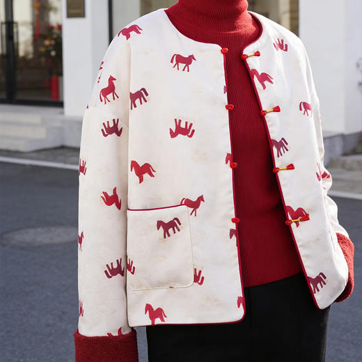 新中式双面穿小马外套/马甲 ，爆火“骐骥红”与新中式碰撞，甜贵优雅，太美了！【3-7天发货，周末顺延】【G】 商品图6