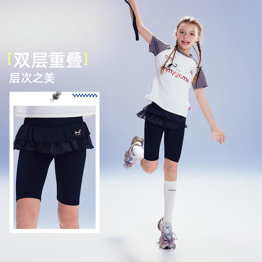 onmygame【芭蕾舞】女童假两件短裤儿童运动裤子2025夏季新款 商品图1