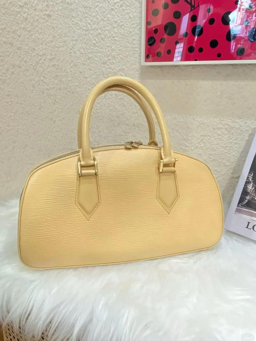 LV JASMIN 浅黄色 水波纹 牛皮 小号  手提包 商品图0