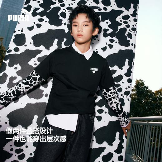 PUMA彪马童装2026春季新款儿童长袖T恤假两件设计时尚潮酷 商品图3