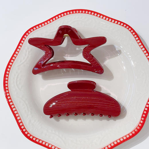 质感红色抓夹-纪念日百货门店同款169248335 商品图1