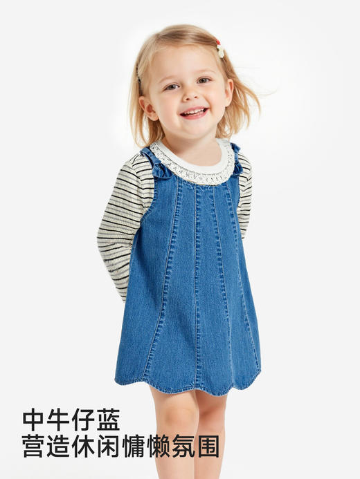 英氏童装女宝宝连衣裙纯棉牛仔背心裙夏季日常儿童裙YRLFJ1S006A 商品图1