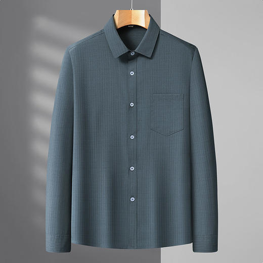 【DX】大依优型大码男装长袖衬衫商务休闲翻领免烫衬衣上衣胖子300斤 商品图3