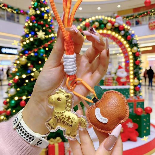 2026马年足金999马上有钱挂件马上发财暴富黄金钥匙扣手机链礼物 商品图2