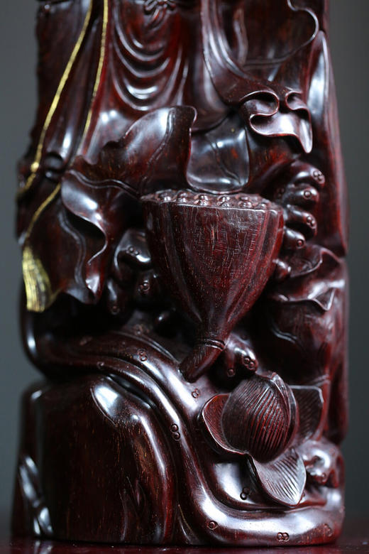 【青山特惠】净瓶观音 小叶紫檀包浆老料金星摆件 b12 商品图7