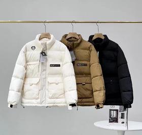 F012824聚热锁温三防材质冬季保暖连帽棉服外套