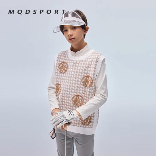 【MQD】【高尔夫】男女童毛织马甲秋季新款儿童柔软亲肤保暖马甲 商品图1