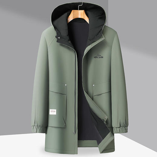 【DX】320斤大依优型大码男装春秋中长款夹克外套加肥加大码休闲运动上衣夹克 商品图1