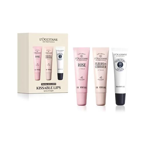 L'OCCITANE欧舒丹 香氛润唇膏 12ml*3 全新樱花/乳木果/瑰香 滋润保湿补水留香 商品图1