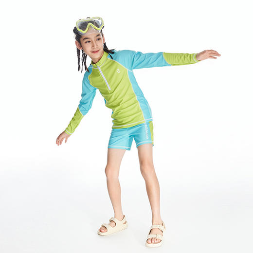onmygame男女童泳衣裤短袖分体套装（短袖款） 商品图2