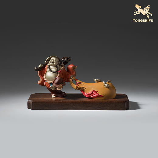 铜师傅 见微系列《笑纳百财》客厅桌面佛像铜摆件 家居工艺品 商品图2