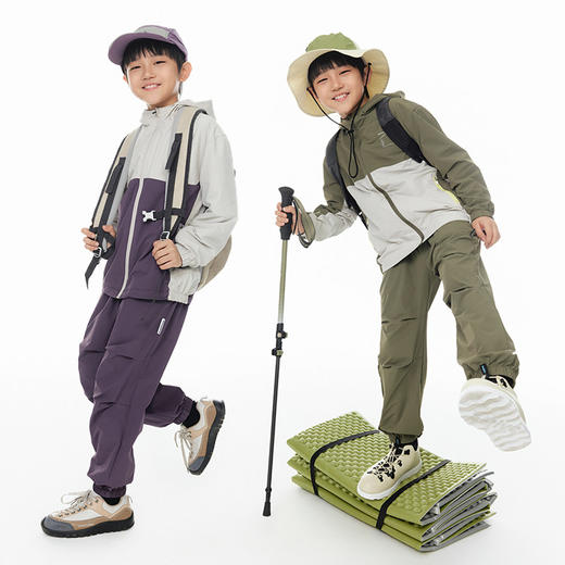 onmygame男童裤子夏季款休闲运动儿童工装裤三防透气弹力2024新款 商品图2