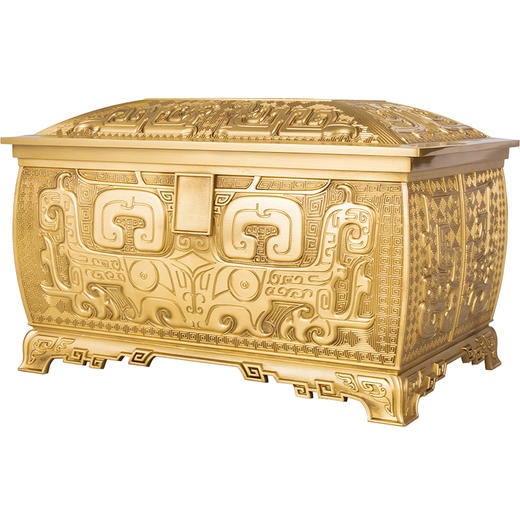 铜制骨灰盒远款·文华忆宗款红花梨木男女寿盒 商品图2