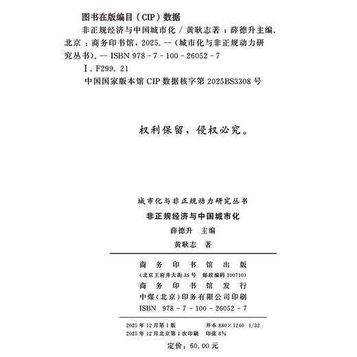 非正规经济与中国城市化(城市化与非正规动力研究丛书) 商品图1