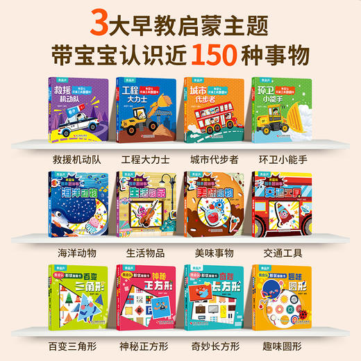 0-3岁低幼双语启蒙翻翻书 福利团29.8元到手12本翻翻书，0-3岁直接入手！我会认形状 我会认交通工具 我爱玩创意翻翻书 商品图2