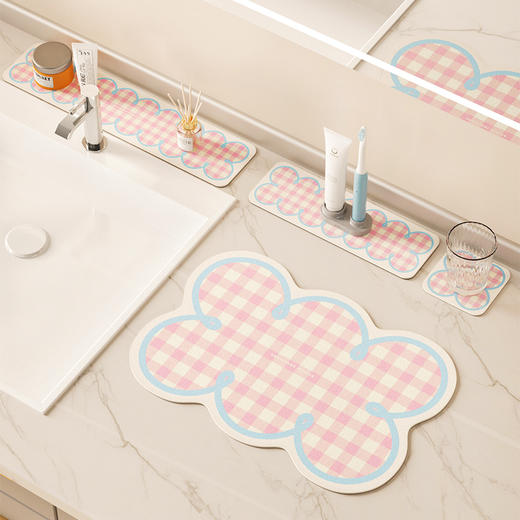 摩登主妇彩虹软糖厨房台面吸水垫洗手台水池防滑沥水垫隔热餐桌垫 商品图4