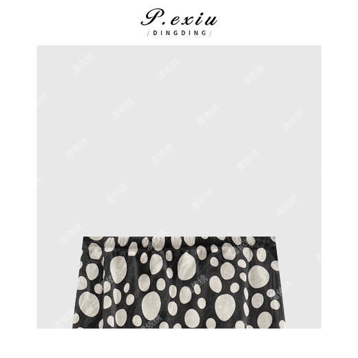 04-1潘依绣丁丁宠粉气质优雅波点松紧腰半身裙Q9572 商品图1