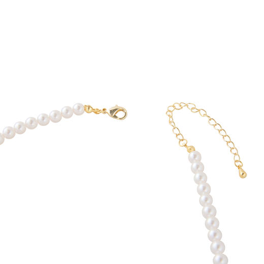 三彩2026新款山茶花吊坠珍珠项链轻奢法式复古优雅锁骨链女 商品图4