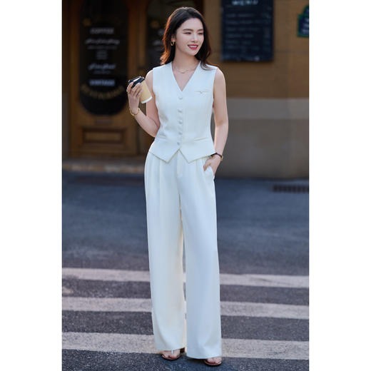 「纸片人神裤」一衣多搭万能裤 垂软阔腿 遮胯藏肉不挑身材 米思阳2026春季新款时尚通勤直筒休闲裤高腰垂顺职业西裤女5869 商品图4